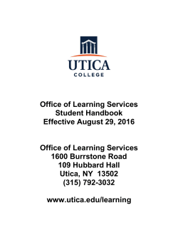 Office of Learning Services Student Handbook