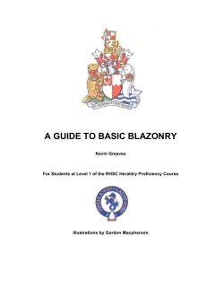 a guide to basic blazonry - Royal Heraldry Society of Canada