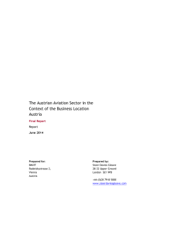 The Austrian Aviation Sector in the Context of the Business Location
