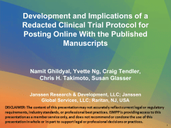 Development and Implications of a Redacted Clinical Trial