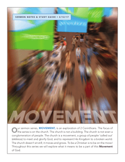 Our sermon series, MOVEMENT, is an exploration of