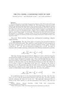 THE TVL1 MODEL - Institut de Math&eacute;matiques de Bordeaux