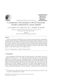 A comparison of the properties of Bi