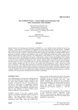 The SAMSON Project – Cluster Flight and