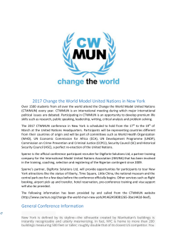 2017 Change the World Model United Nations in New York General