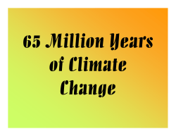 26. 65 Million Years of Climate Change: the Cenozoic