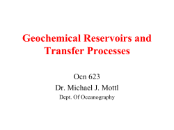 Geochemical Reservoirs and Transfer Processes