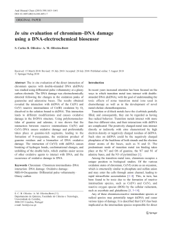 In situ evaluation of chromium&ndash;DNA damage using a DNA