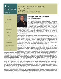 rule changes 2015-2016 - Louisiana State Board of Dentistry