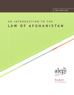 law of afghanistan - Stanford University