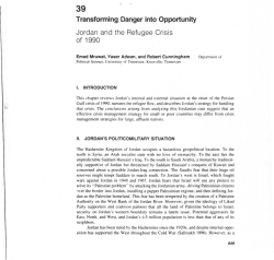 Jordan and the Refugee Crisis of 1990