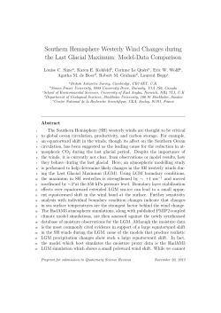 Southern Hemisphere Westerly Wind Changes during the Last