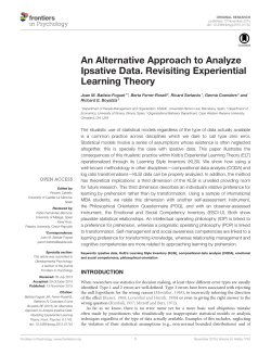 An Alternative Approach to Analyze Ipsative Data. Revisiting