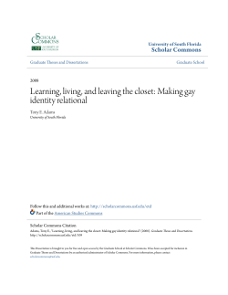Learning, living, and leaving the closet: Making