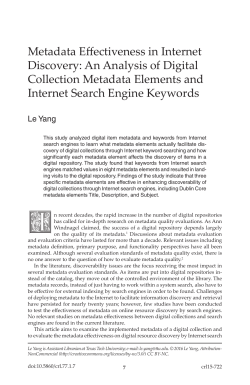 Metadata Effectiveness in Internet Discovery: An Analysis of Digital