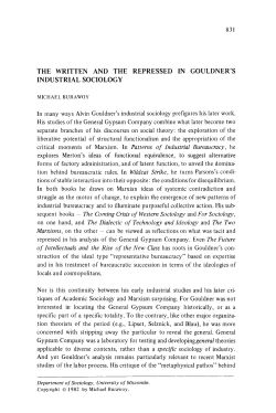 The written and the repressed in Gouldner`s