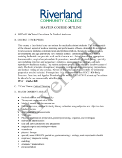 course sheet - Riverland Community College