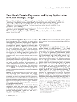 Heat shock protein expression and injury optimization for laser