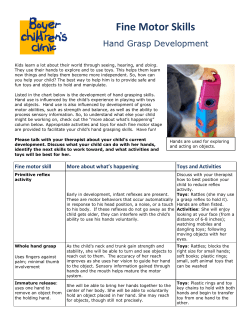 Fine Motor Handout - Boyer Children`s Clinic