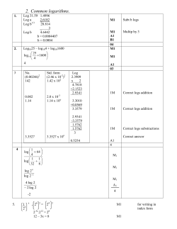 2. Common logarithms.