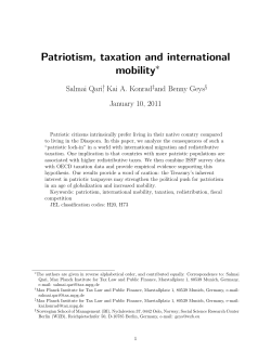 Patriotism, taxation and international mobility