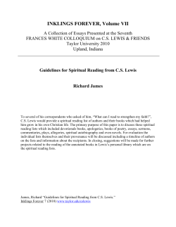 Guidelines for Spiritual Reading from CS Lewis