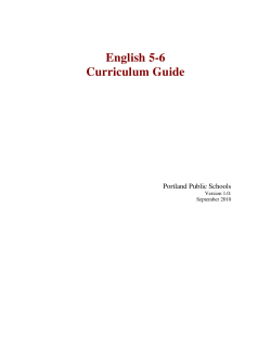 English 5-6 Curriculum Guide