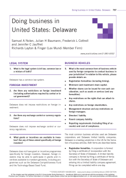 Doing business in United States: Delaware