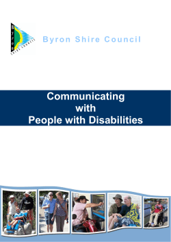 Communicating with People with Disabilities