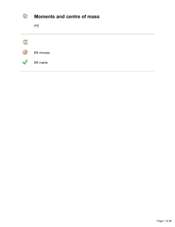 Moments and centre of mass