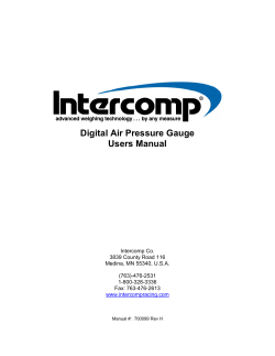 Digital Air Pressure Gauge Users Manual
