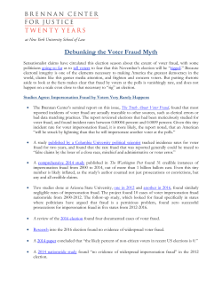 Debunking the Voter Fraud Myth