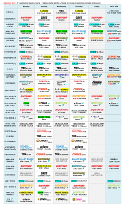 Group Exercise Schedule for Lakewood Ranch