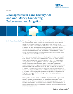 Download: Developments in Bank Secrecy Act and Anti