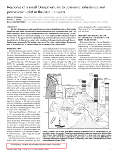 Geology: Response of a small Oregon estuary to coseismic
