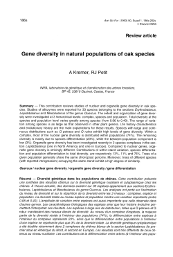 Gene diversity in natural populations of oak species