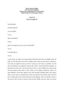 Better Spoken English Prof. Shreesh Chaudhary Department