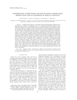 interspecific competition for pollination lowers seed production and
