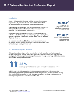 2015 Osteopathic Medical Profession Report