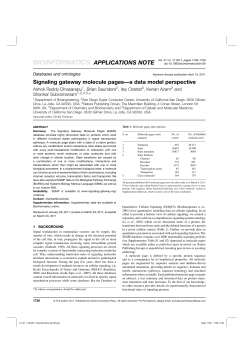 Signaling gateway molecule pages—a data model perspective