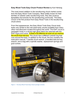 Easy Wood Tools Easy Chuck Product Review by Kurt Hertzog The