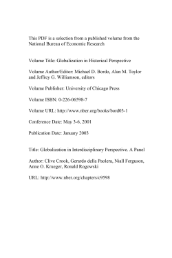 Globalization in Interdisciplinary Perspective. A Panel