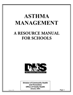 Asthma Management Resource Manual