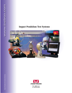 Impact Pendulum Test Systems Brochure