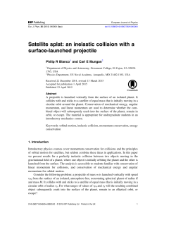 Satellite splat: an inelastic collision with a surface-launched