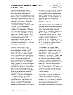 Margaret Newell H`Doubler (1889 &ndash; 1982)