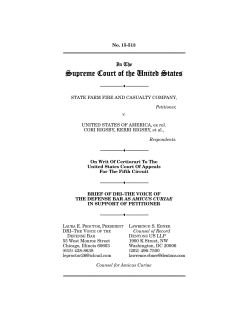 DRI-The Voice of the Defense Bar Amicus Brief
