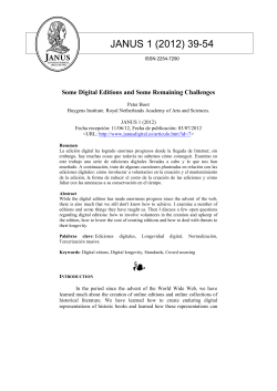 Some Digital Editions and Some Remaining Challenges