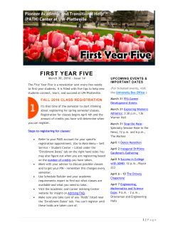 first year five - University of Wisconsin