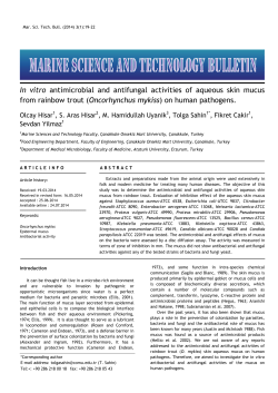 In vitro antimicrobial and antifungal activities of aqueous skin mucus